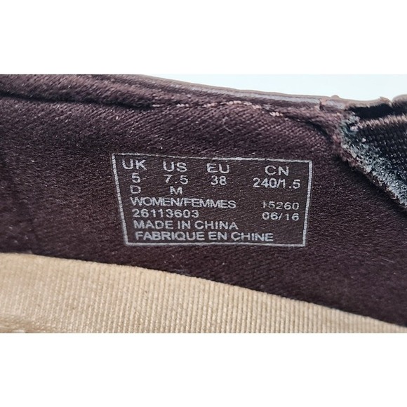 Clarks Women's Brown Leather Slip On Side Zip Wedge Comfort Shoes Size 7.5 - Picture 10 of 10